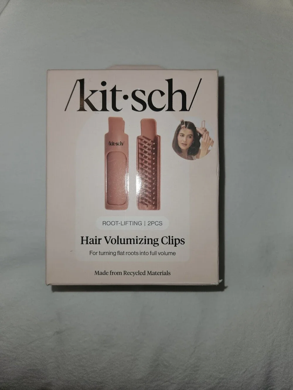 Kitsch Blush Pink Hair Volumizing Root-Lifting Clips - 2 Pack